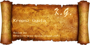 Krepsz Gyula névjegykártya